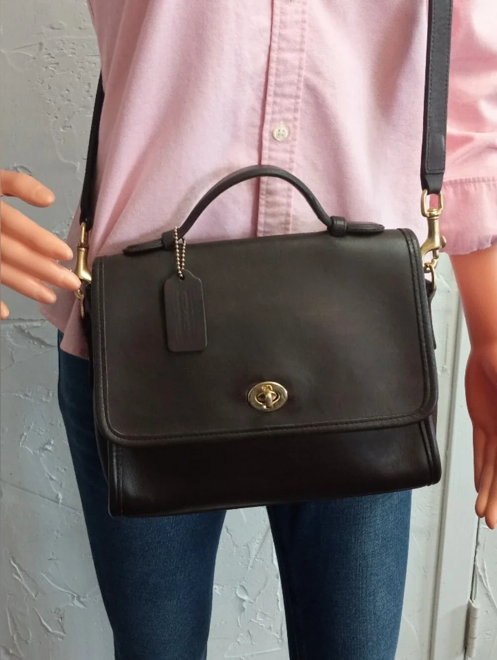 Coach Court Bag, 1996 Dark Brown Vintage, 30 Years Old, #9870